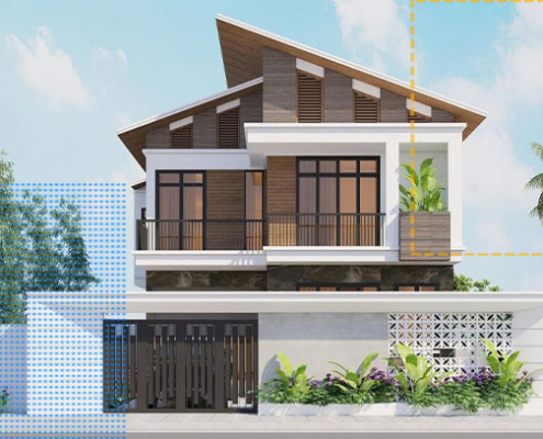 xây nhà phố chưa đến 500 triệu